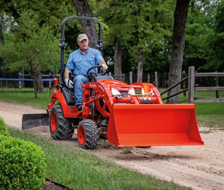 Kubota BX2380 sub-compact tractor with LA344 front loader